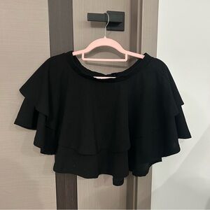 SHEIN BAE black ruffle layered skirt